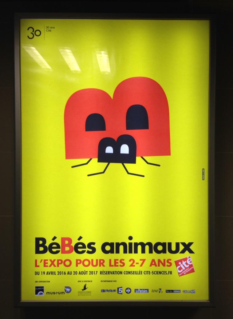 coccinelle affiche exposition bébés animaux cité des sciences