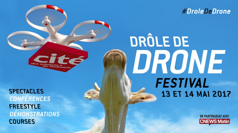 Affiche festival Drôle de drone cité des sciences