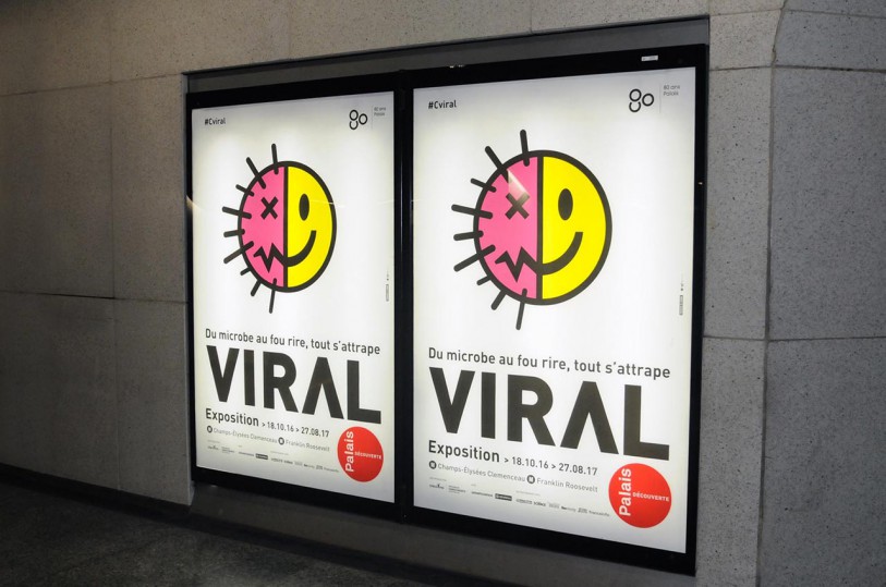 Viral exposition affiche métro palais de la decouverte