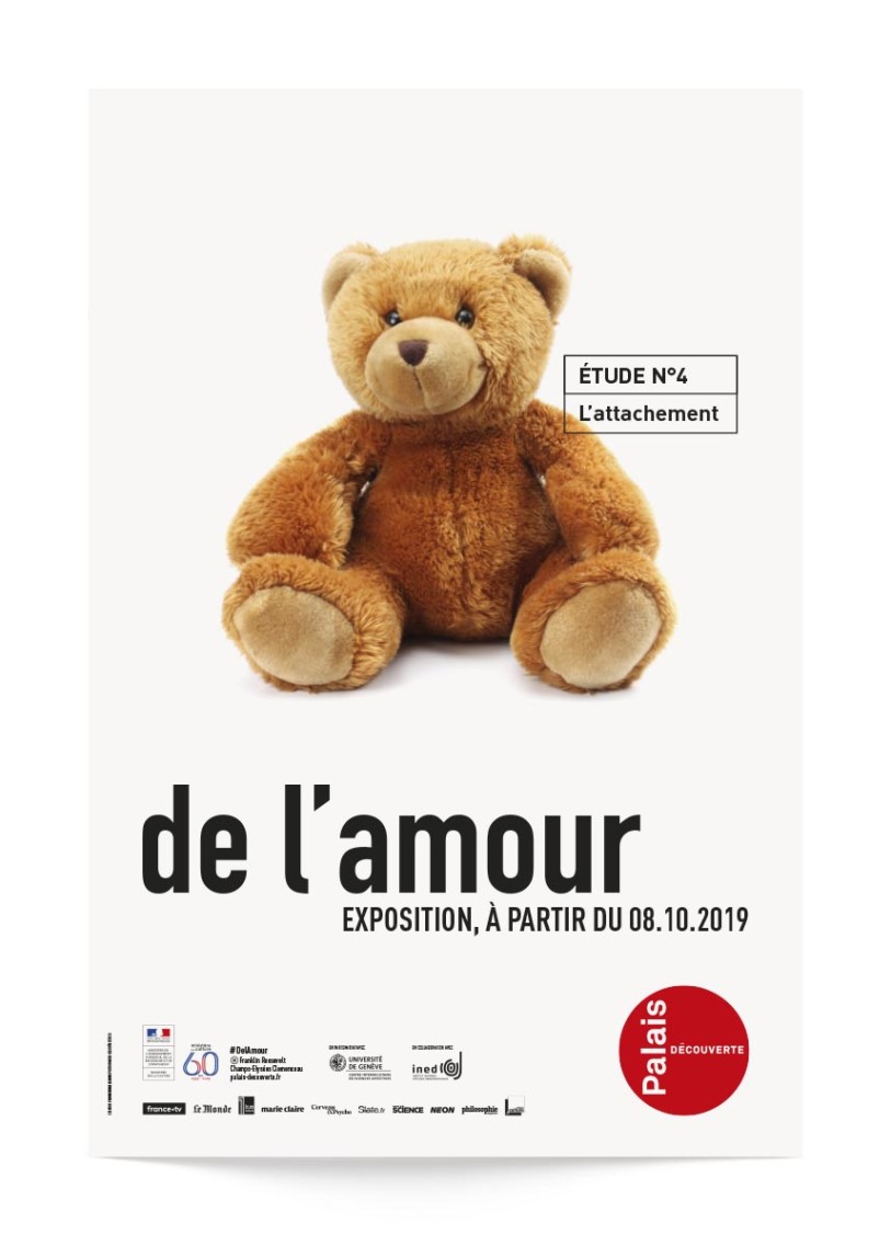 Affiche ours exposition de l'amour Palais de la découverte