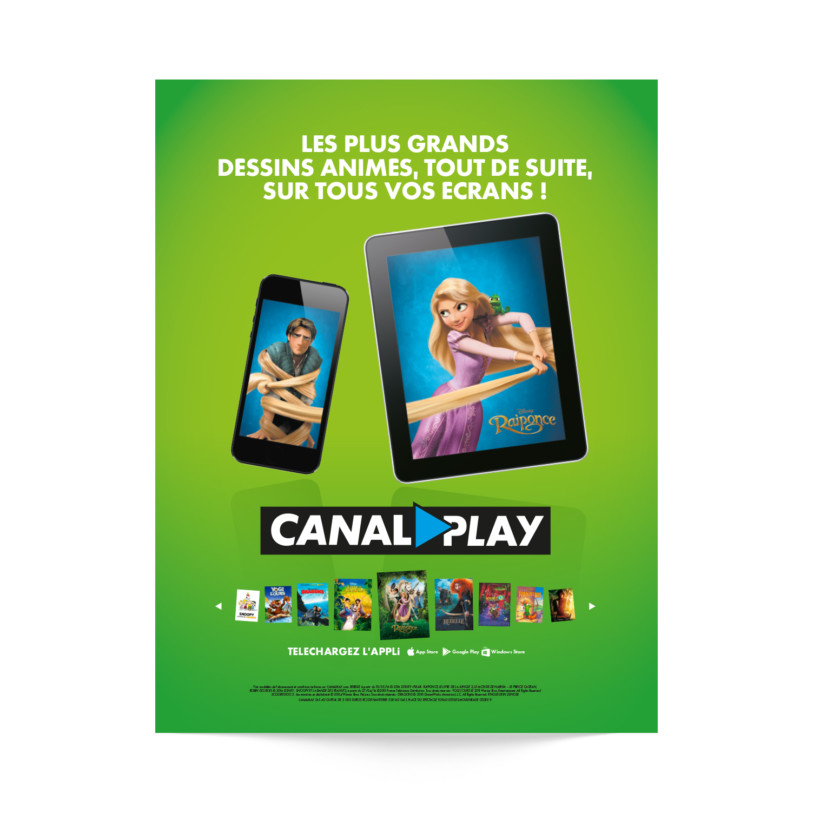 Raiponce canalplay publicité magazine